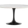 Discount Flamant Aboah, Eettafel, Rond, Wit Marmer, 145 Cm