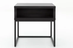 Clearance Flamant Armand, Bijzettafel, Zwart Eiken En Metaal