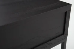 Clearance Flamant Armand, Bijzettafel, Zwart Eiken En Metaal