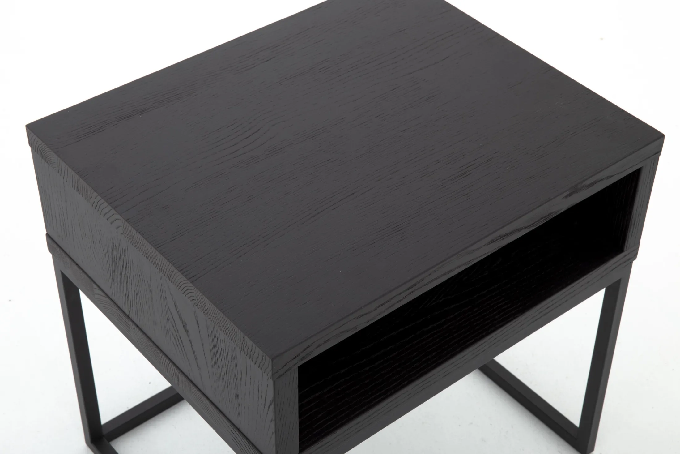 Clearance Flamant Armand, Bijzettafel, Zwart Eiken En Metaal
