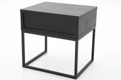 Clearance Flamant Armand, Bijzettafel, Zwart Eiken En Metaal