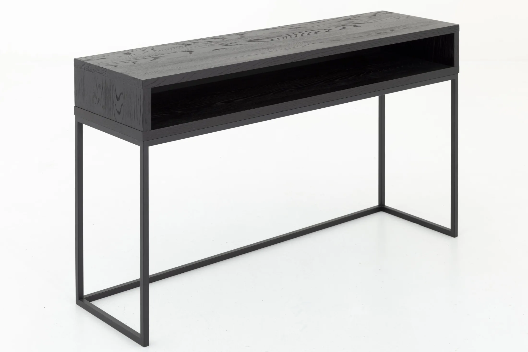 Clearance Flamant Armand, Consoletafel, Zwart Eiken En Metaal