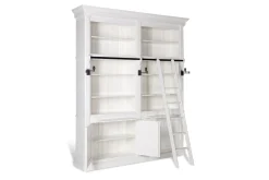 Online Flamant Balmore, Boekenkast, Wit, 2-Delig, Met Ladder