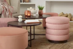 Flamant Beatrice, Poef, Rond, Roze