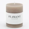 Hot Flamant Beth, Kaars, Kleur Taupe, 7X9Cm