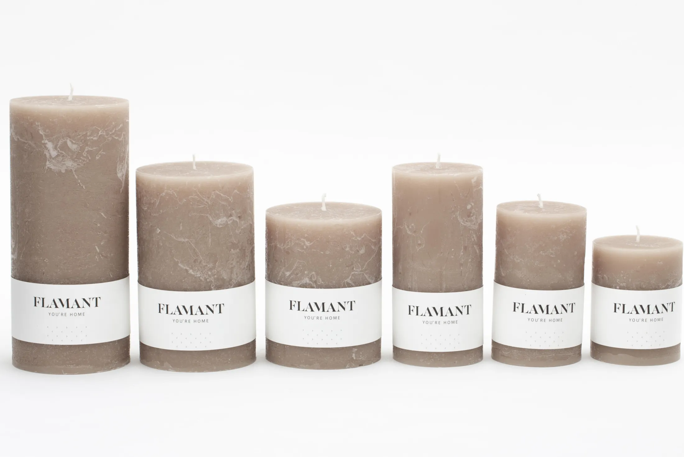Discount Flamant Beth, Kaars, Kleur Taupe, 7X15Cm
