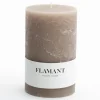 Hot Flamant Beth, Kaars, Kleur Taupe, 9X15Cm