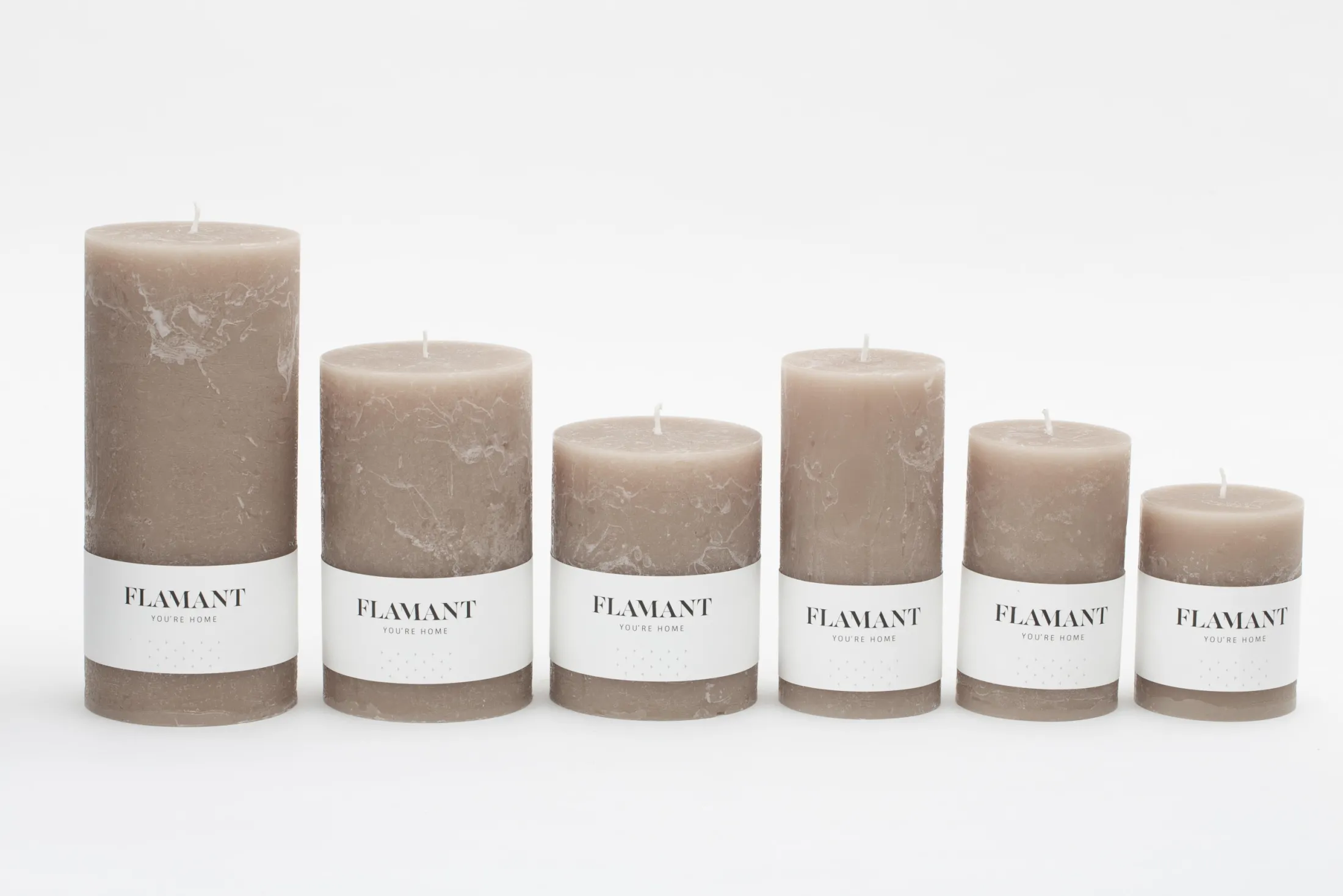 Online Flamant Beth, Kaars, Kleur Taupe, 9X20Cm