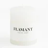 Flamant Beth, Kaars, Kleur Wit, 7X9Cm