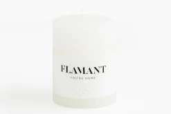 Flamant Beth, Kaars, Kleur Wit, 7X9Cm