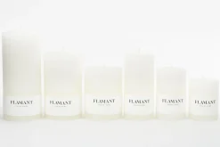Flamant Beth, Kaars, Kleur Wit, 7X9Cm