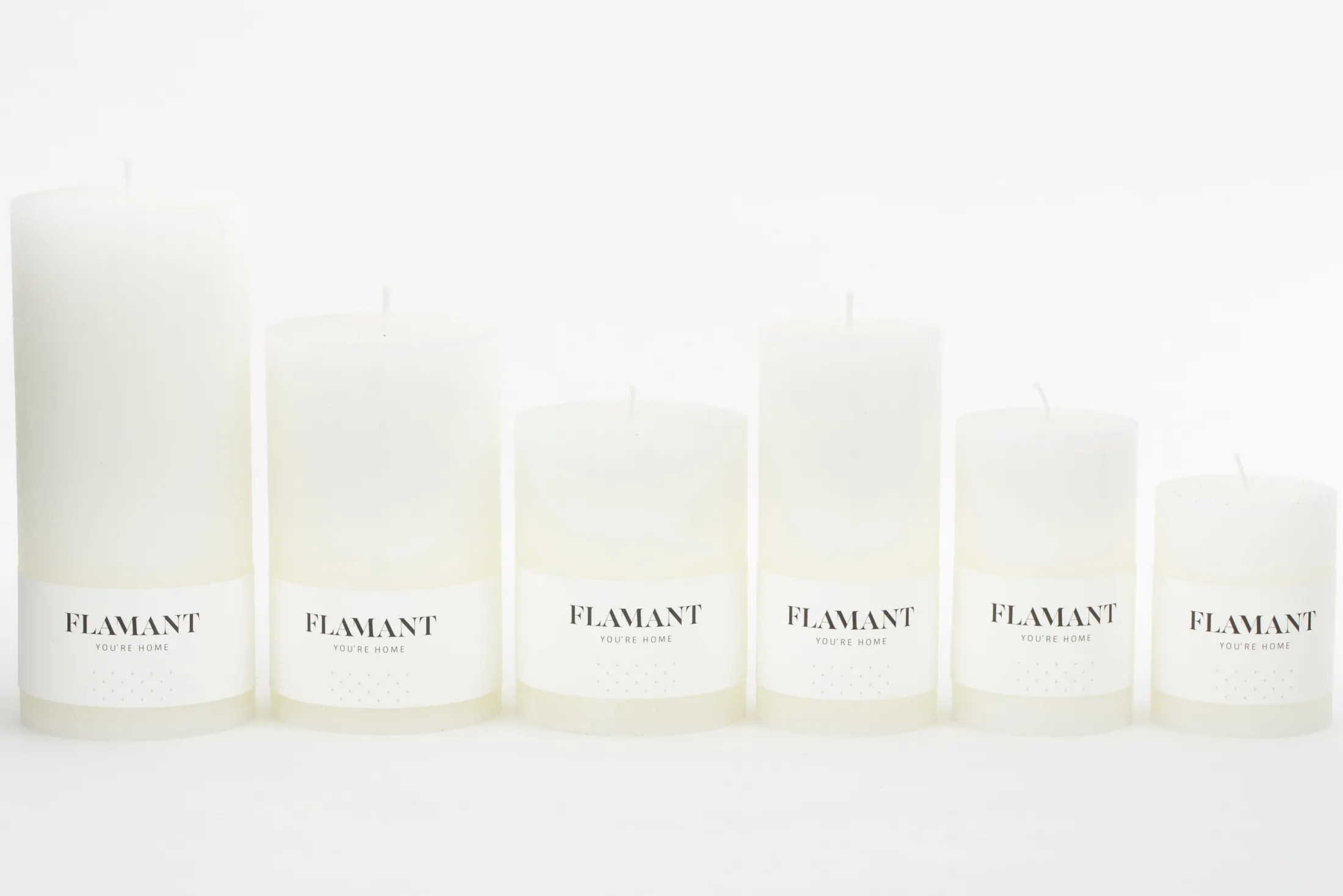 Flamant Beth, Kaars, Kleur Wit, 7X9Cm