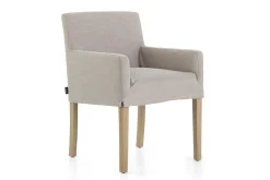 Hot Flamant Billy, Fauteuil, Berken, Gebroken Wit Linnen