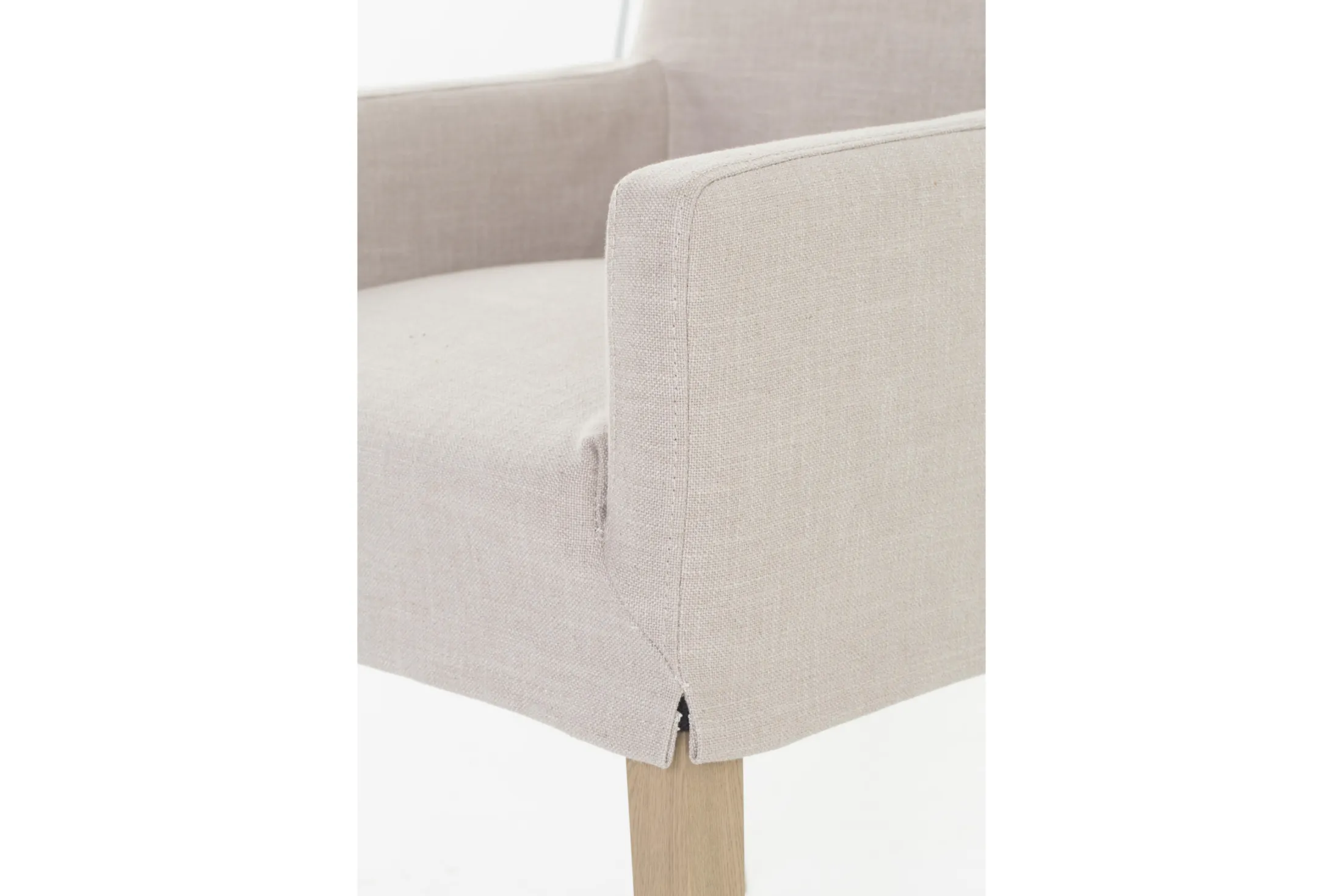 Hot Flamant Billy, Fauteuil, Berken, Gebroken Wit Linnen