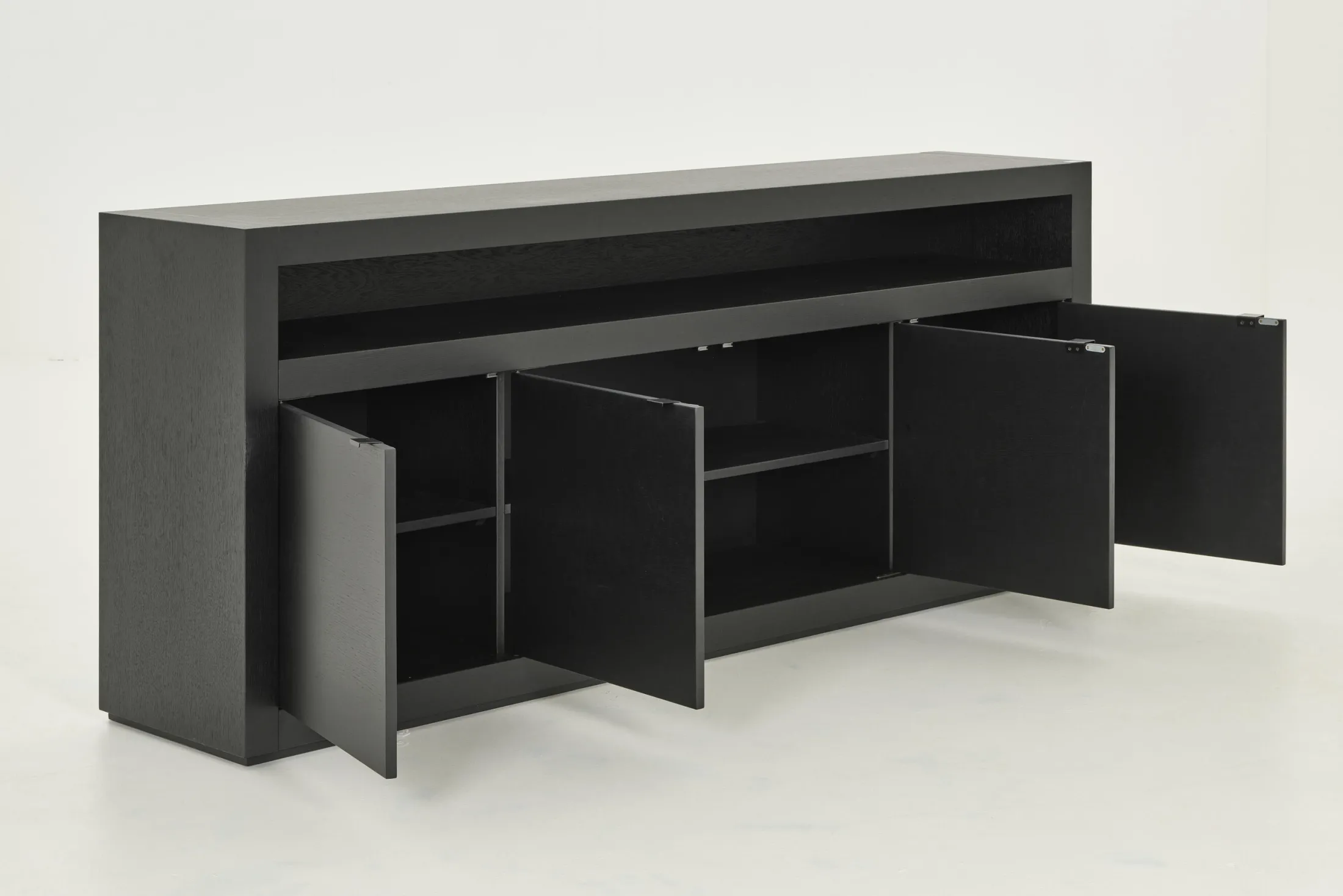 Sale Flamant Bjorn, Dressoir, Zwart, 4 Deurs, Met Dimbare Led-Verlichting