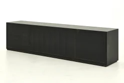 Hot Flamant Bjorn, Tv-Meubel, Zwart, 2 Deuren, 4 Lades