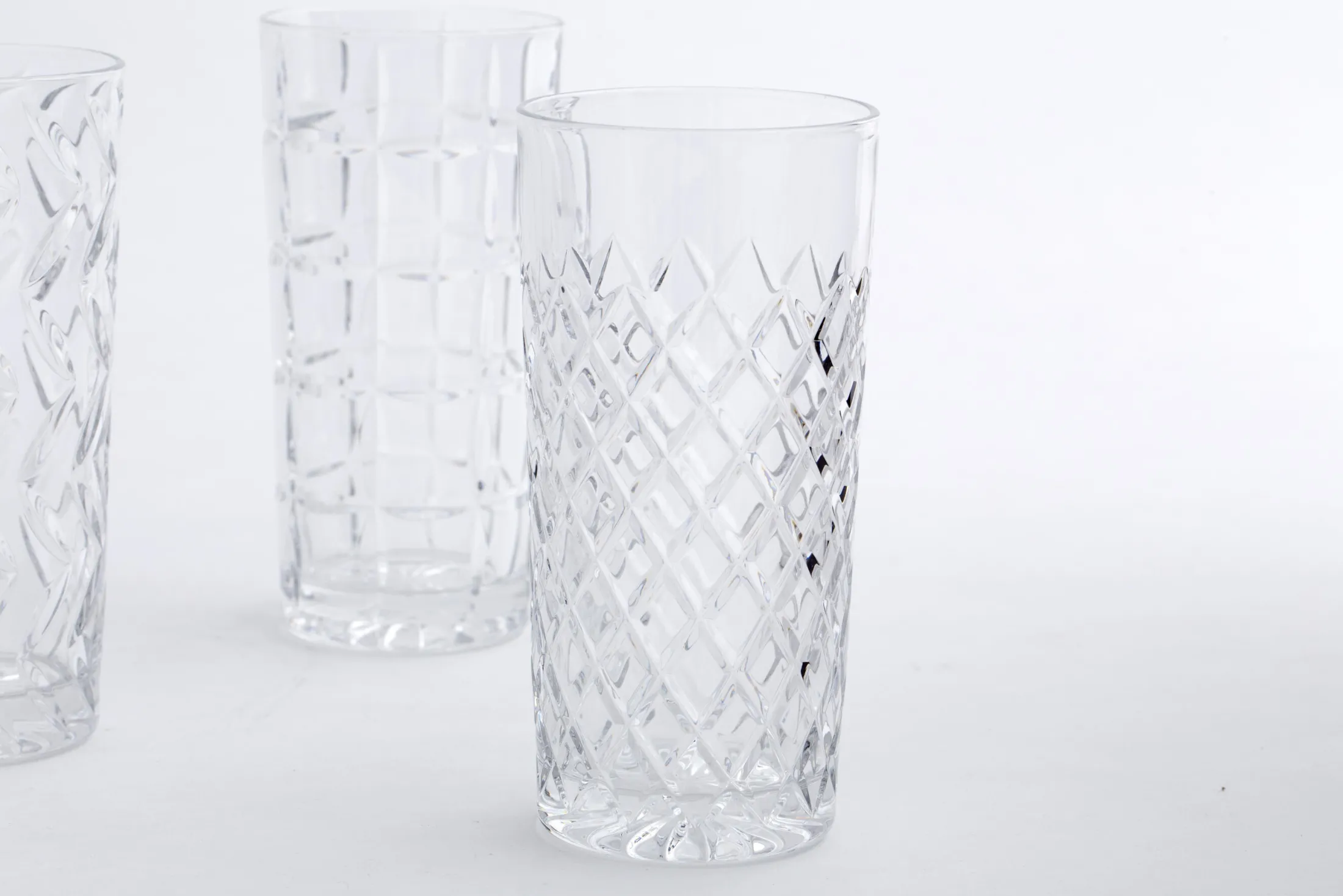 Clearance Flamant Bogart, Hoog Glas, Handgeslepen, Set Van 6