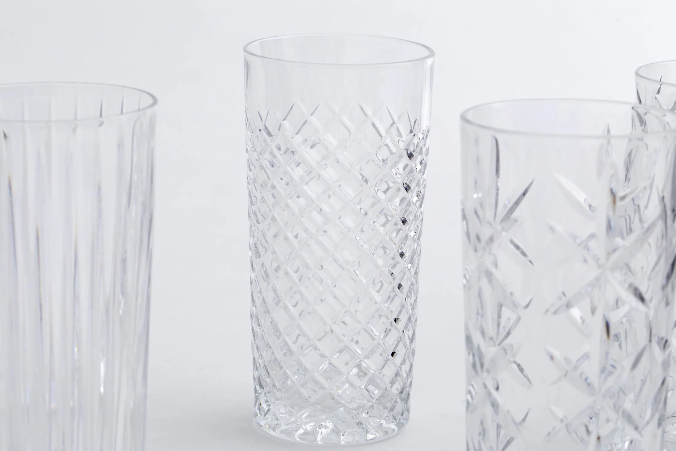 Clearance Flamant Bogart, Hoog Glas, Handgeslepen, Set Van 6