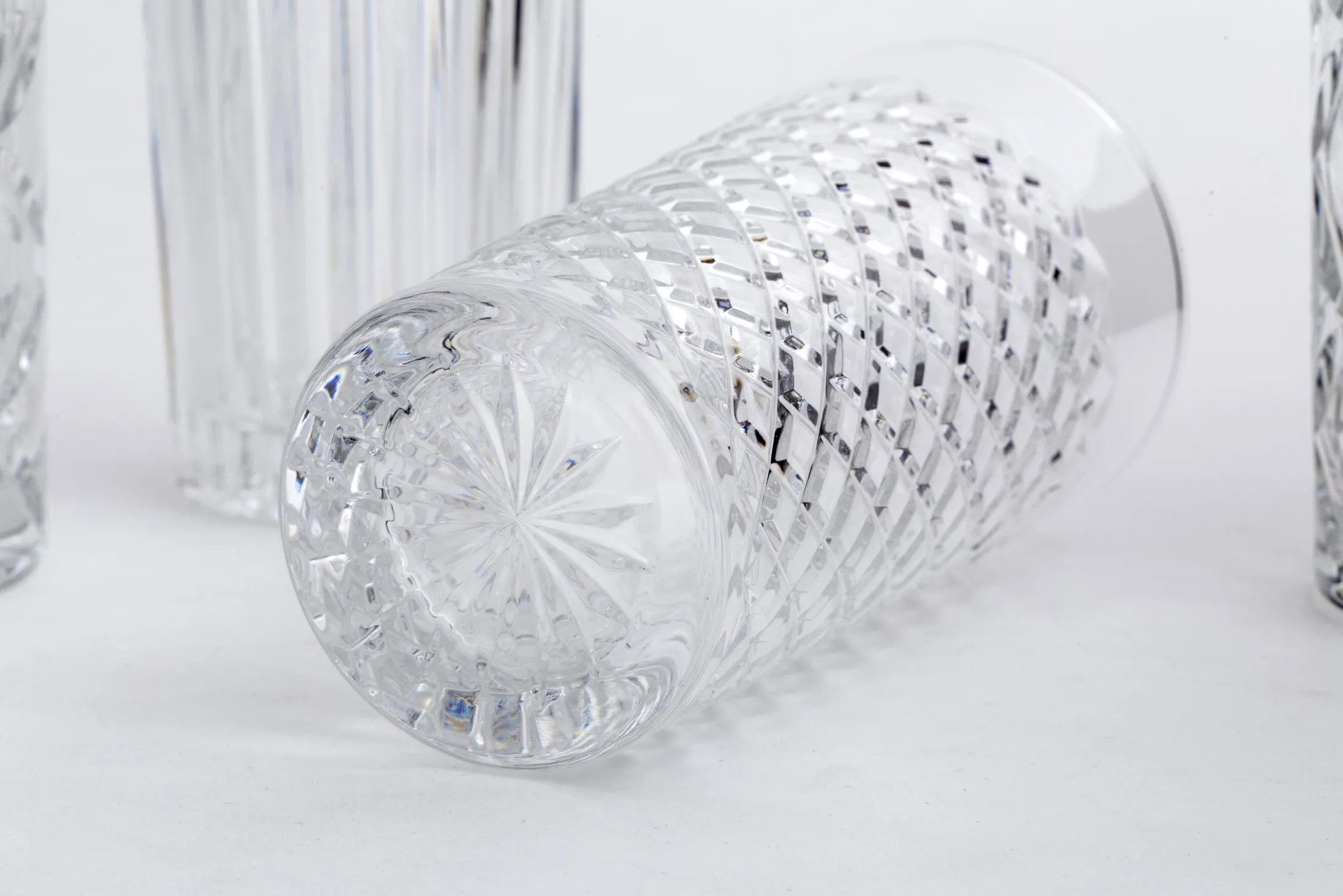 Clearance Flamant Bogart, Hoog Glas, Handgeslepen, Set Van 6