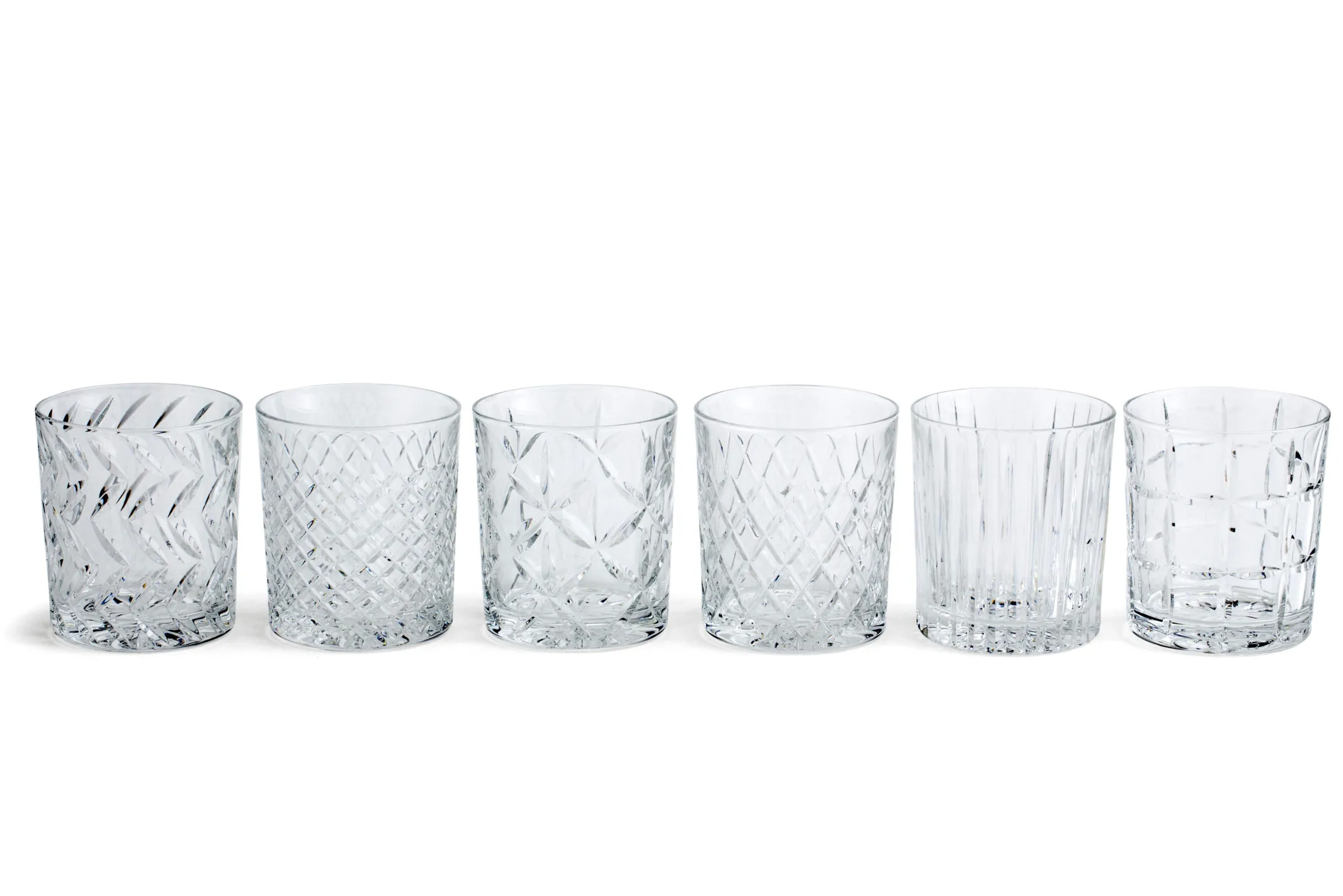 Online Flamant Bogart, Whiskyglas, Handgeslepen, Set Van 6
