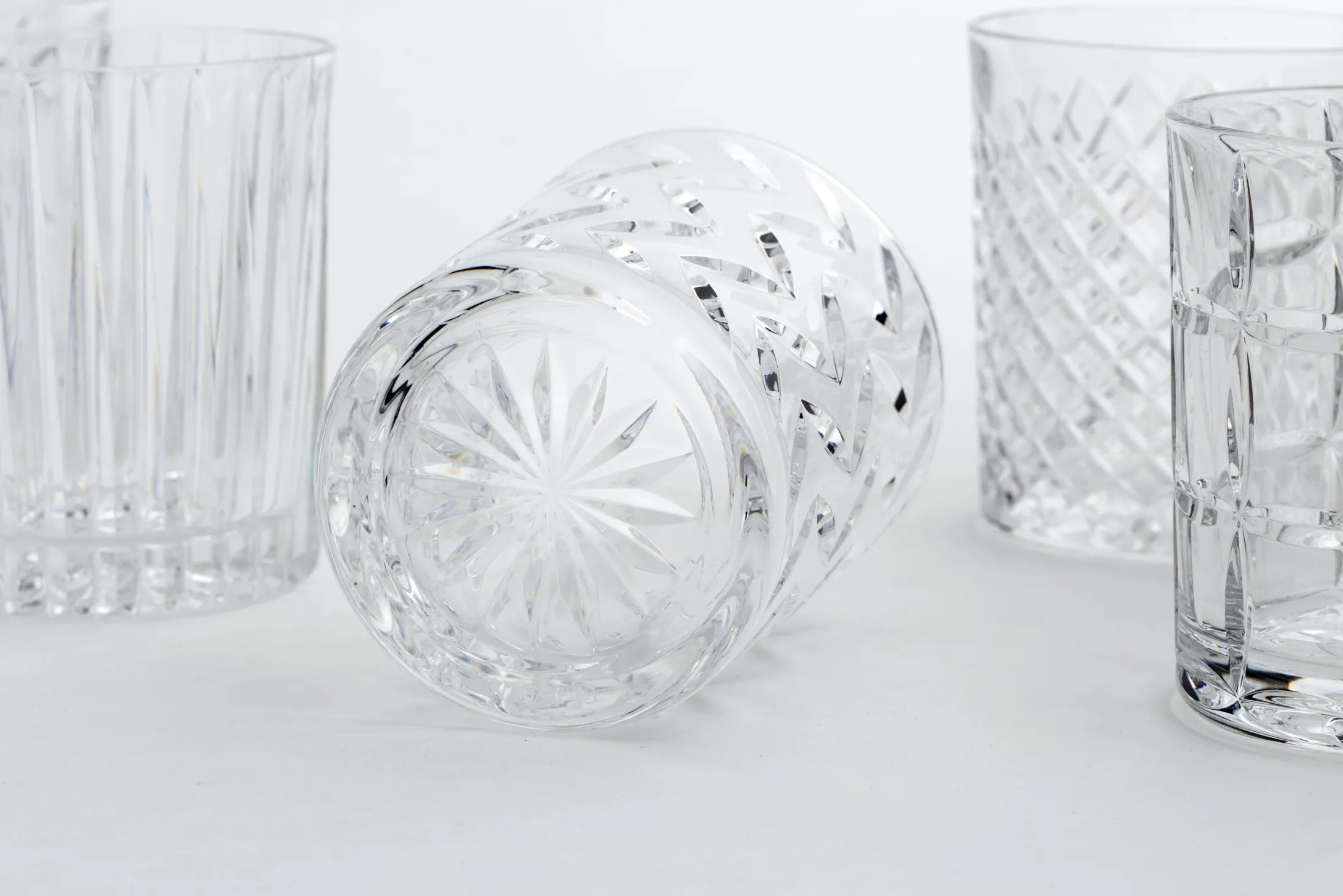 Online Flamant Bogart, Whiskyglas, Handgeslepen, Set Van 6