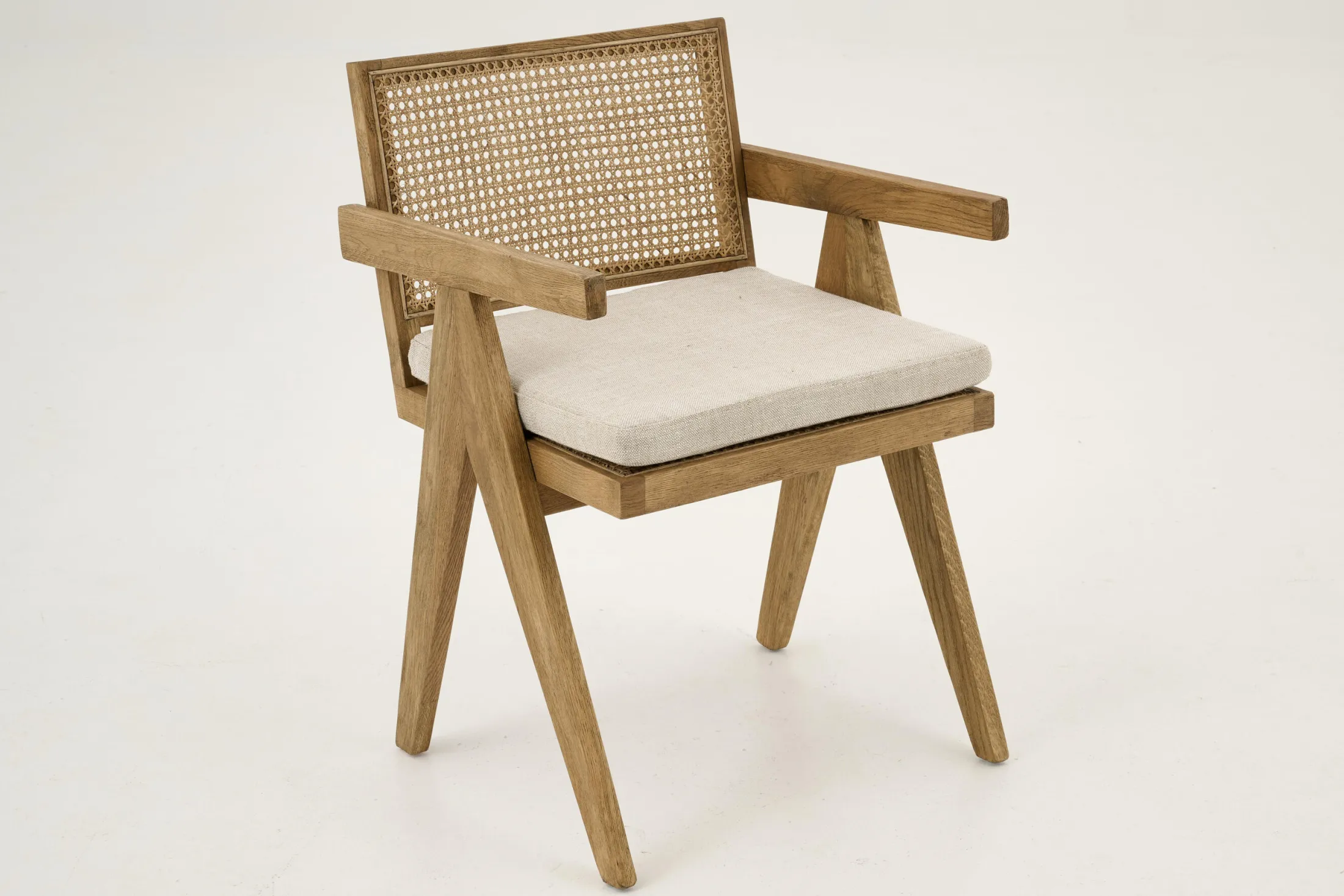 Discount Flamant Bruno, Fauteuil, Eiken, Riet, Met Kussen