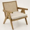 Discount Flamant Bruno, Fauteuil, Eiken, Riet, Met Kussen