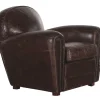 Discount Flamant Burnham, Club Fauteuil, Donkerbruin, Leer