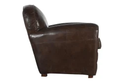 Discount Flamant Burnham, Club Fauteuil, Donkerbruin, Leer