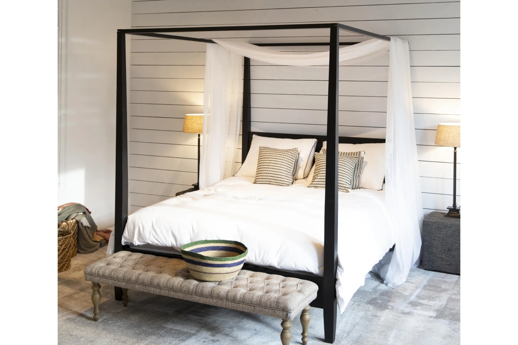 New Flamant Cape Cod, Hemelbed, Zwart, 180 Cm