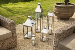 Hot Flamant Charme, Lantaarn, Staal En Glas, M