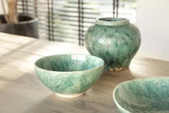 Outlet Flamant Cresta, Serveerschaal, Keramiek, Turkoois, Rond, 37 Cm