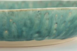 Outlet Flamant Cresta, Serveerschaal, Keramiek, Turkoois, Rond, 37 Cm