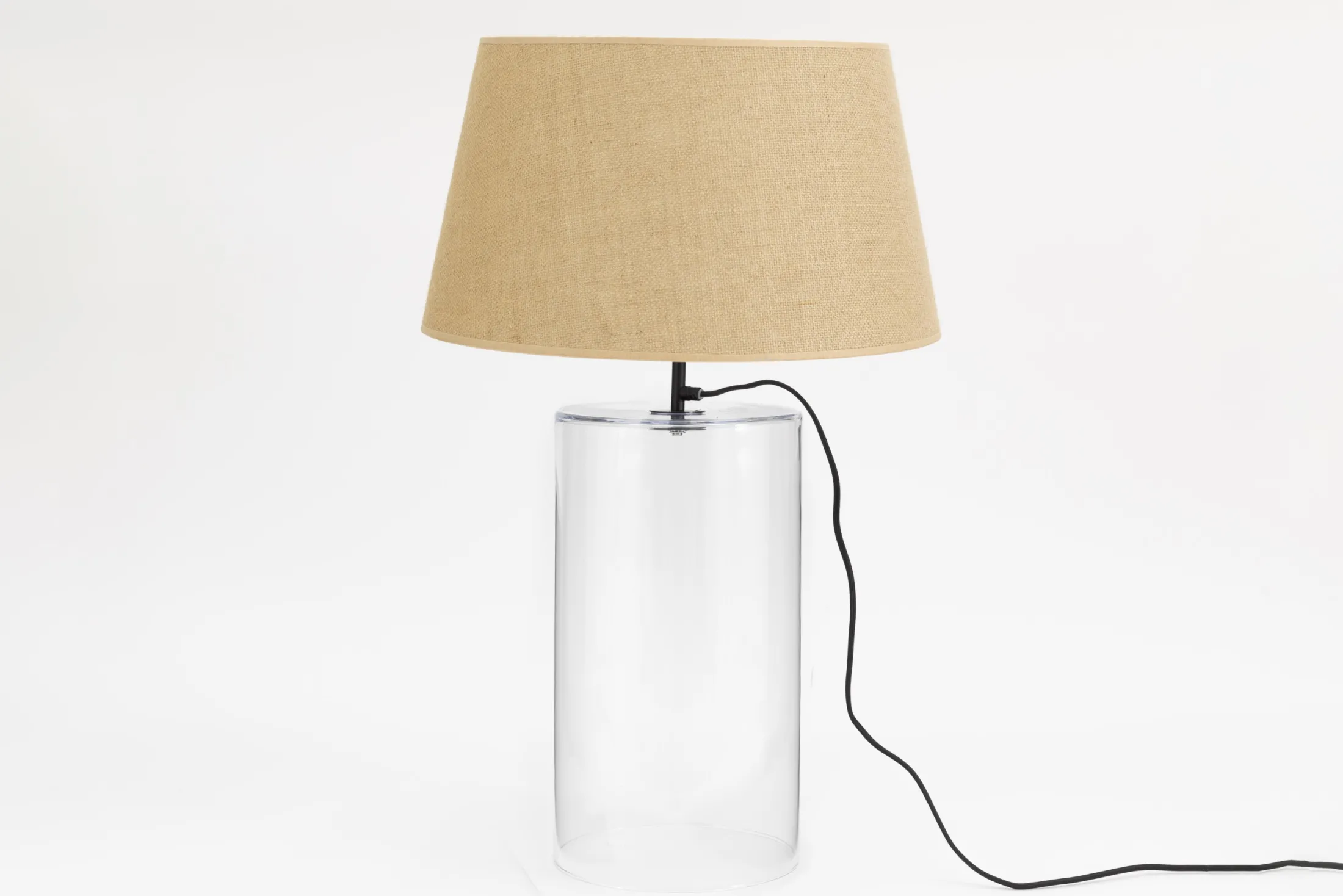 Flamant Cypri, Tafellamp, Glas, Zwart, L