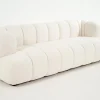 Hot Flamant Dallas, Bank, Wit, Boucle, 3-Zitsbank