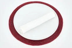 Clearance Flamant Delvin, Placemat, Kralen, Rood