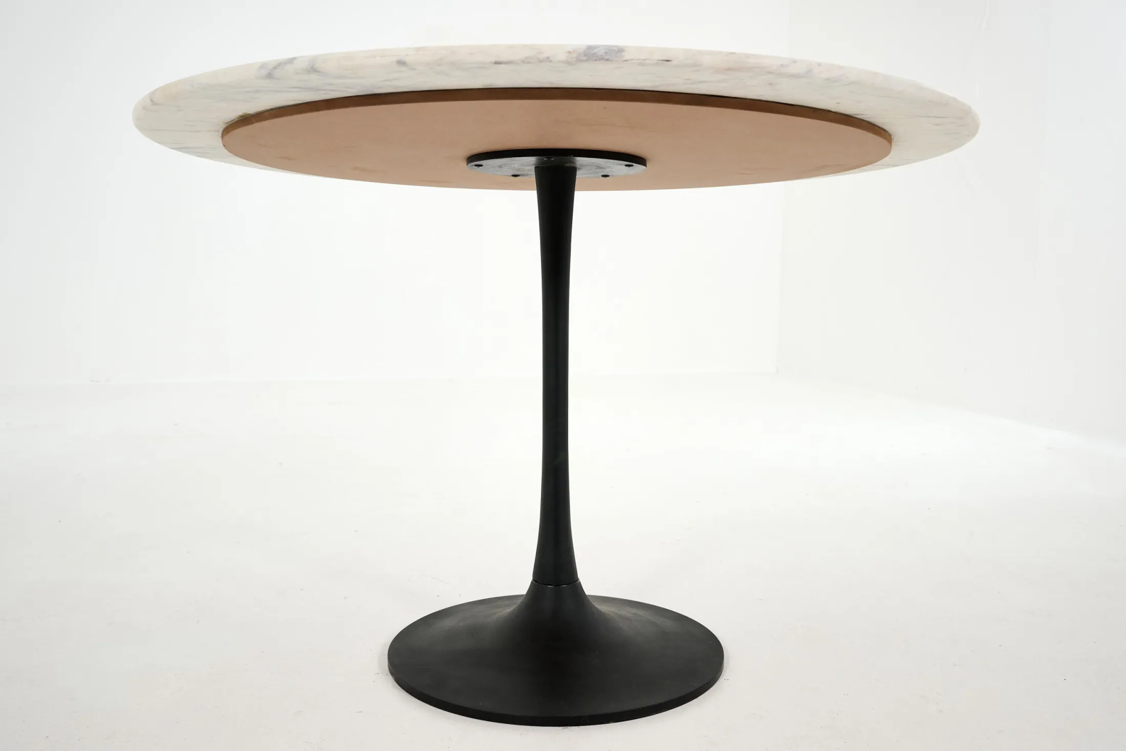 Discount Flamant Fano, Eettafel, Rond, Wit Marmer