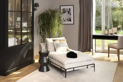 New Flamant Floria, Fauteuil, Natuurlijk Linnen En Zwart Metaal