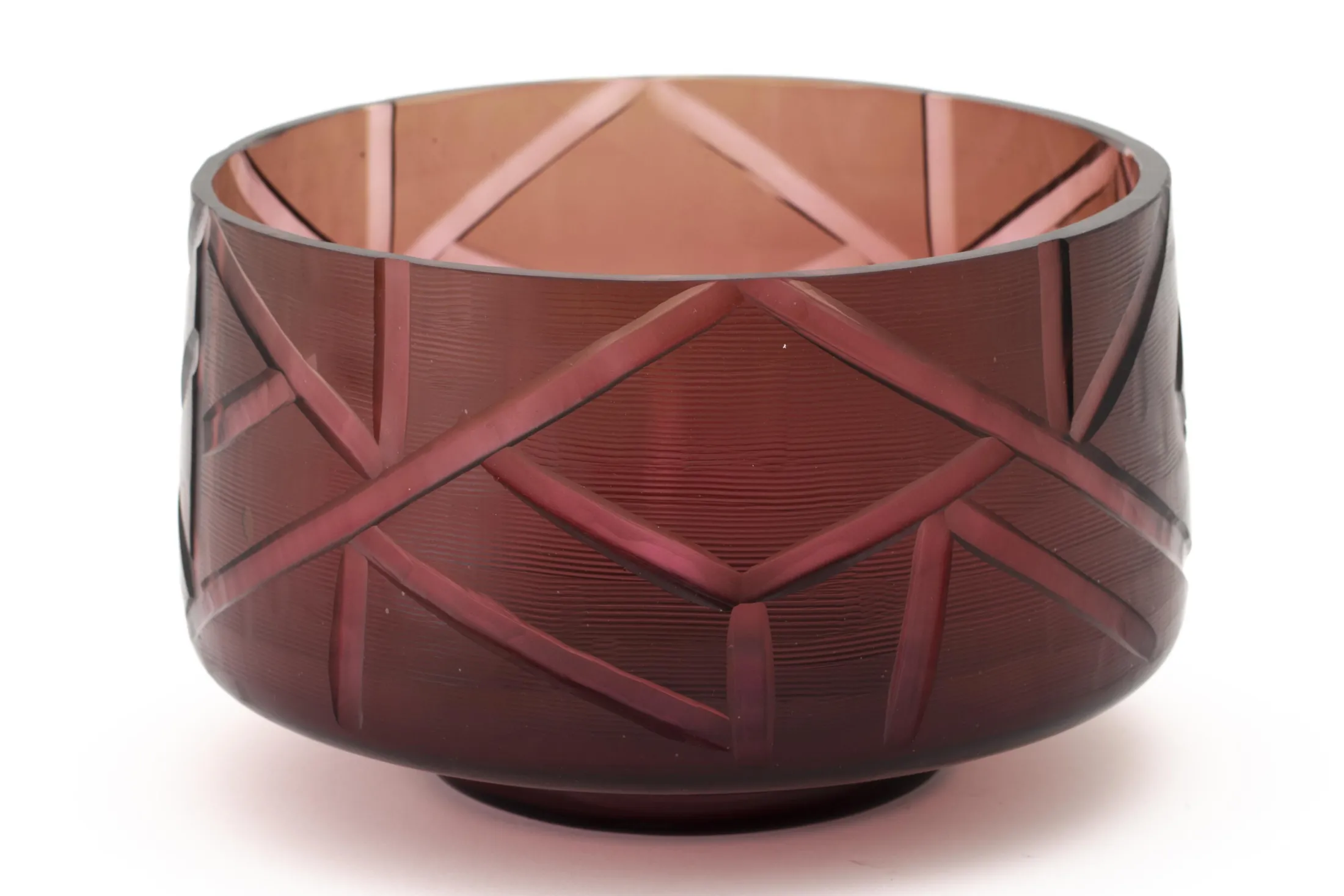 New Flamant Jelger, Kom, Glas, Rook/Mauve, L