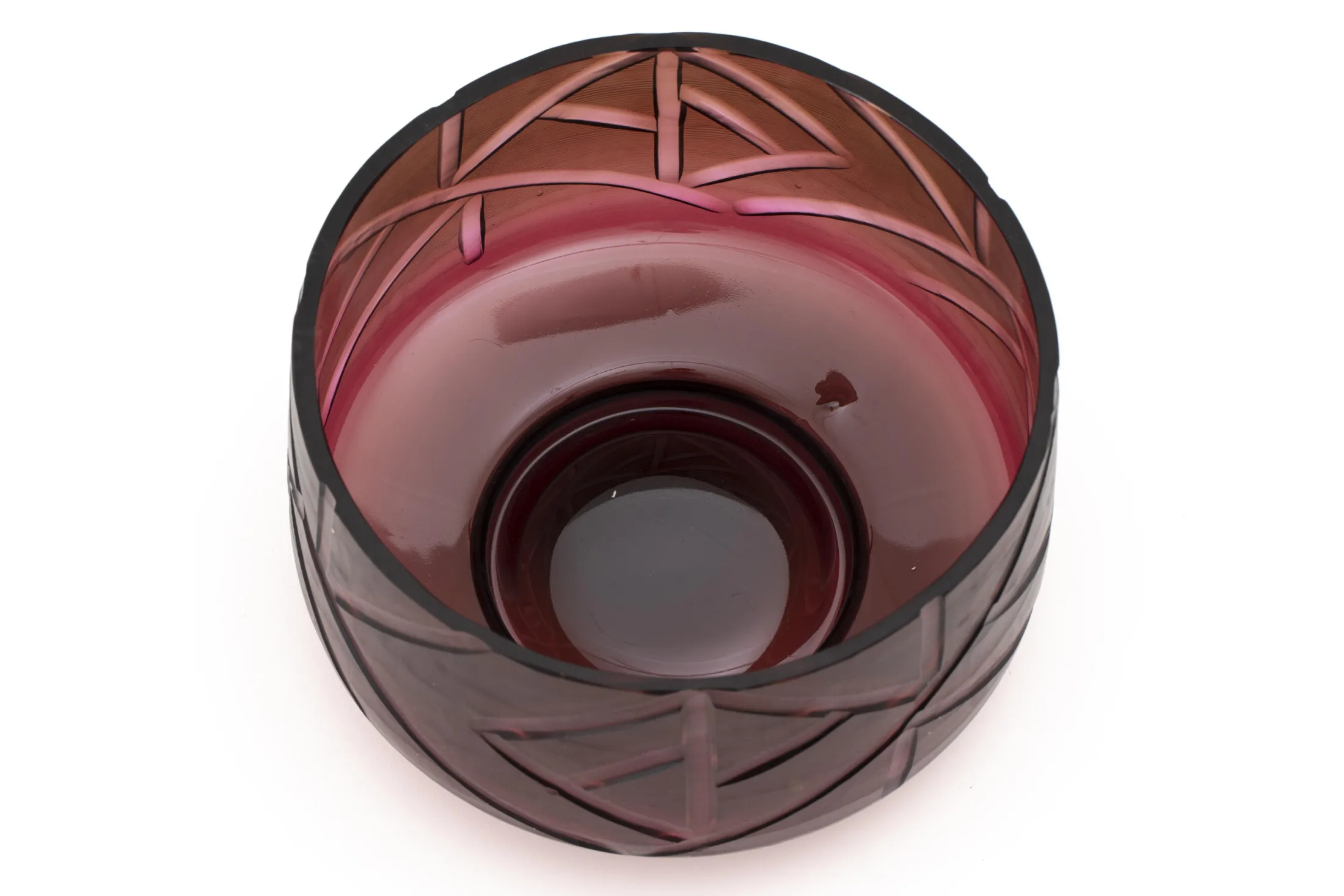 New Flamant Jelger, Kom, Glas, Rook/Mauve, L