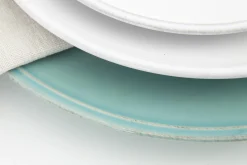 Hot Flamant Jille, Bord, Keramiek, Blauw, 34Cm