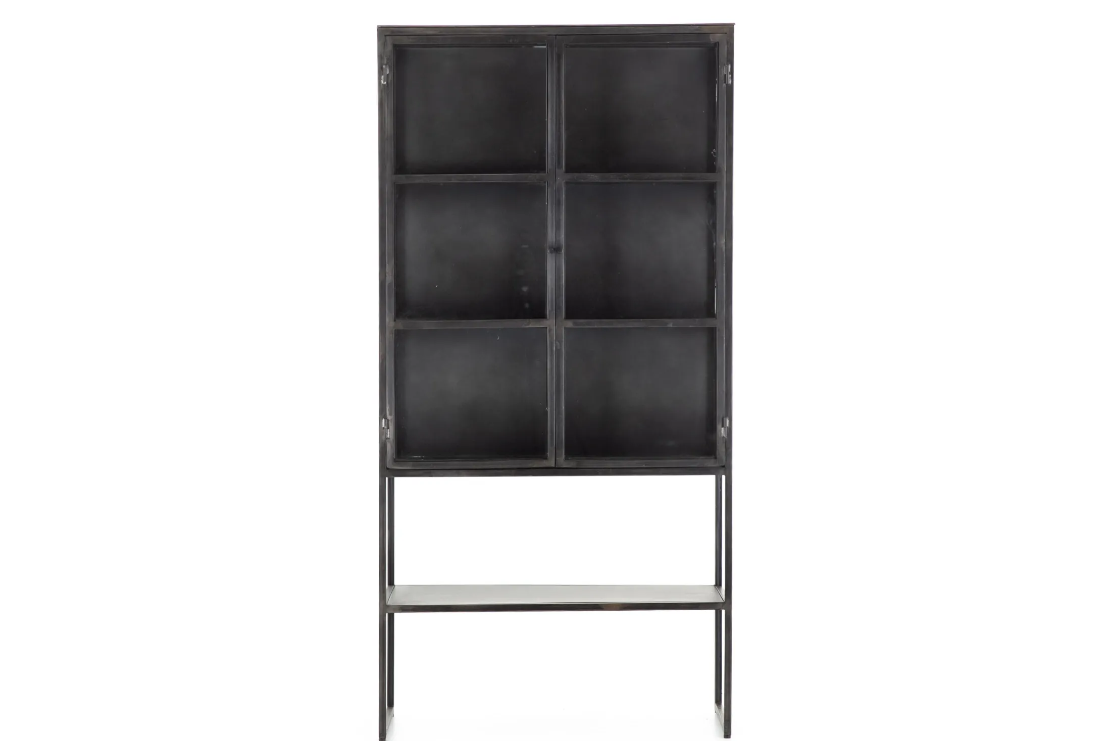 Sale Flamant Laurance, Vitrinekast, Zwart, Metaal, 2 Deuren