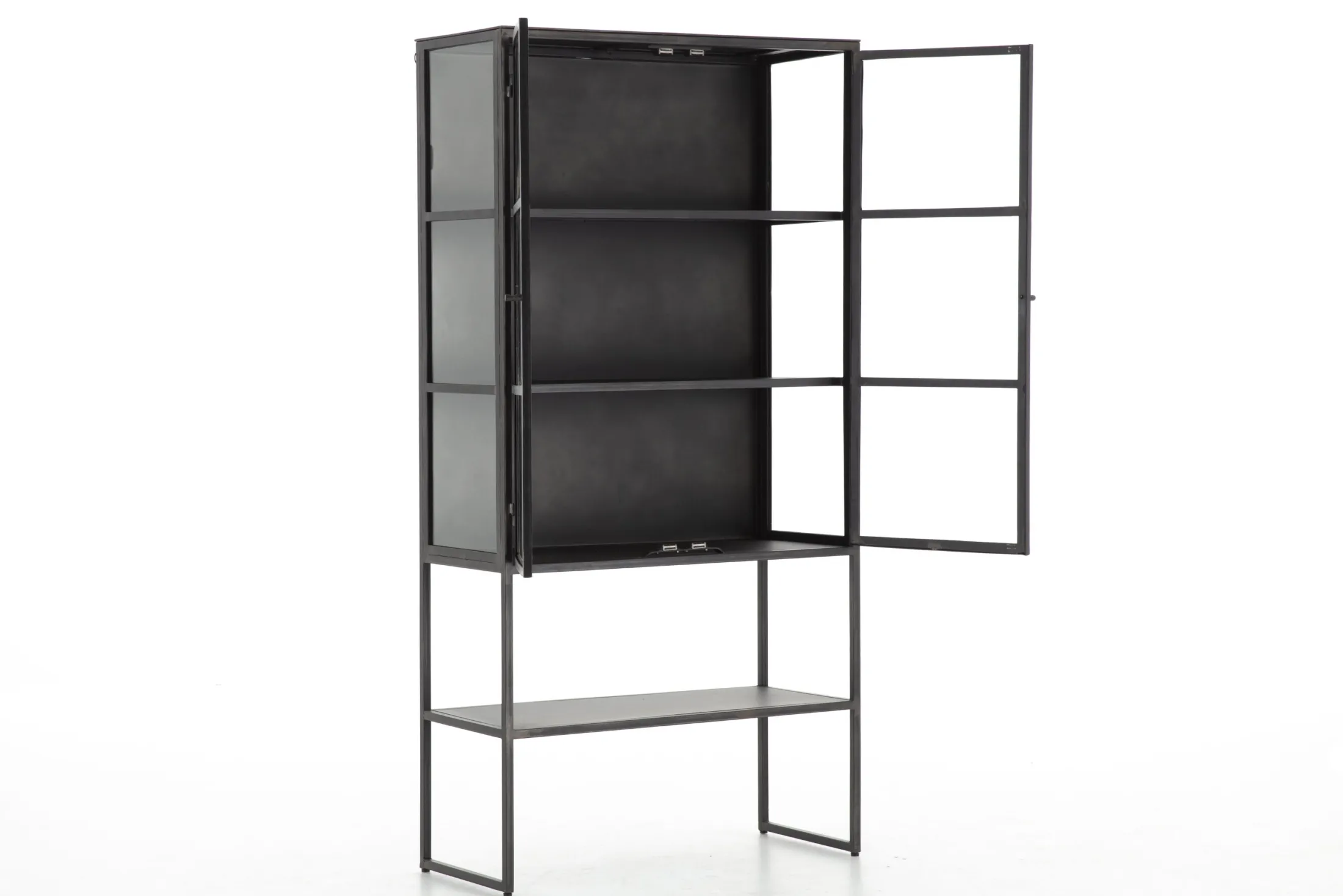 Sale Flamant Laurance, Vitrinekast, Zwart, Metaal, 2 Deuren