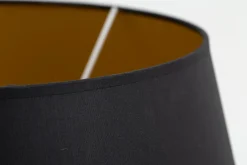 Sale Flamant Lindro, Lampenkap, Zwart En Goud, Cilinder, 40 Cm