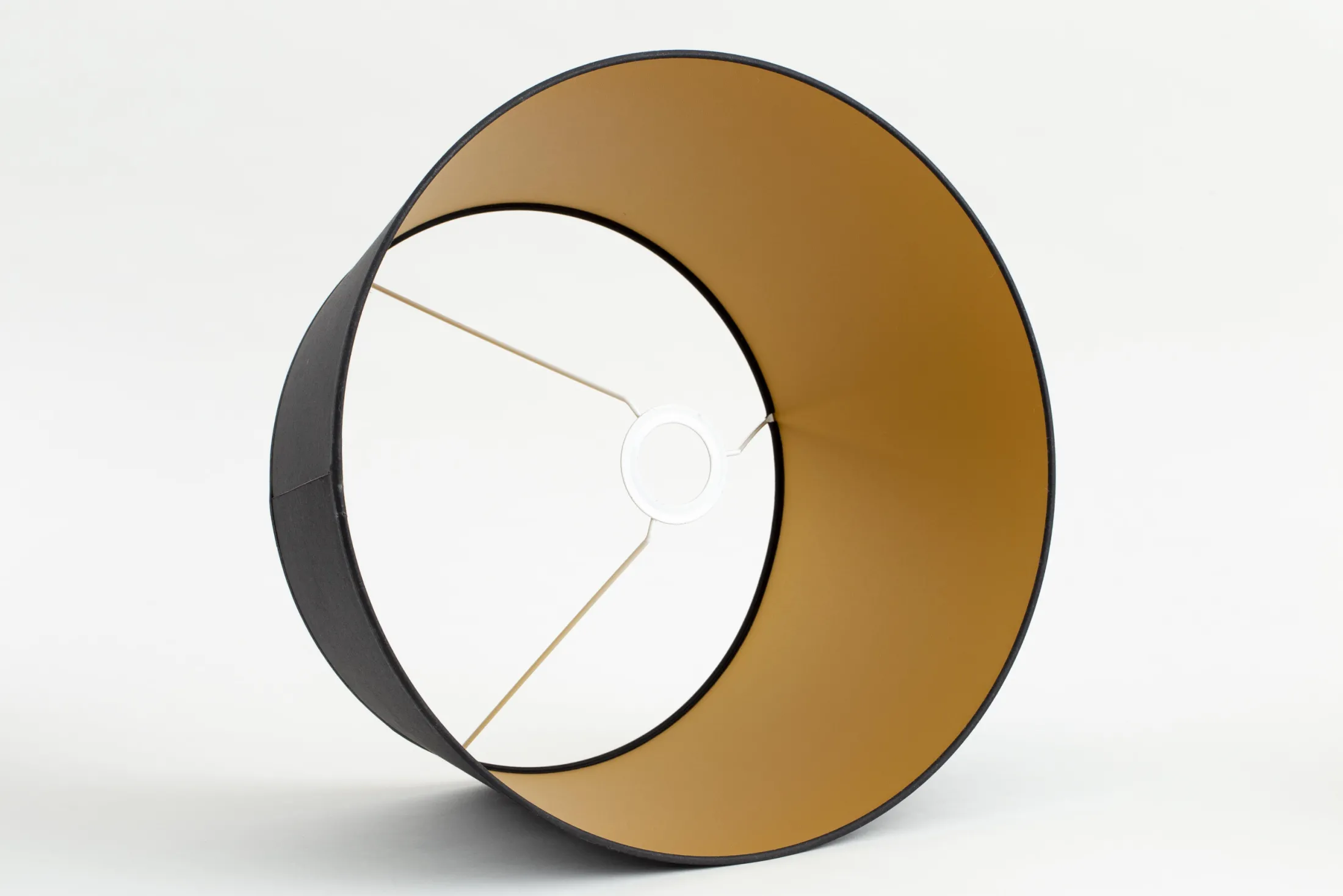 Sale Flamant Lindro, Lampenkap, Zwart En Goud, Cilinder, 40 Cm