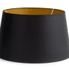 Sale Flamant Lindro, Lampenkap, Zwart En Goud, Cilinder, 50 Cm