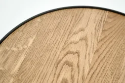 Online Flamant Madison, Bijzettafel, Eiken En Metaal, Rond, 45 Cm, Lichtbruin
