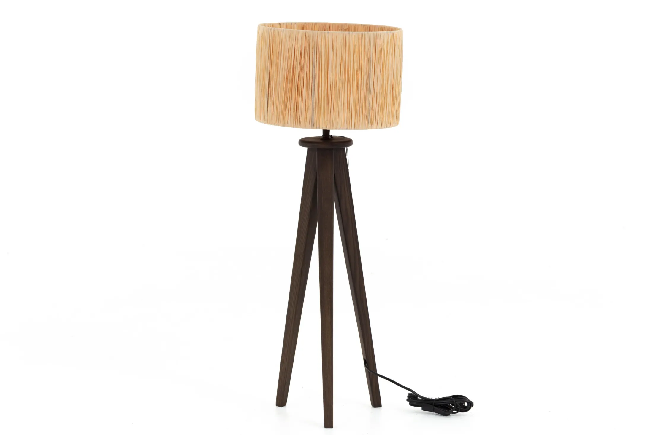 Best Flamant Maeve, Tafellamp Met Kap, Hout En Raffia