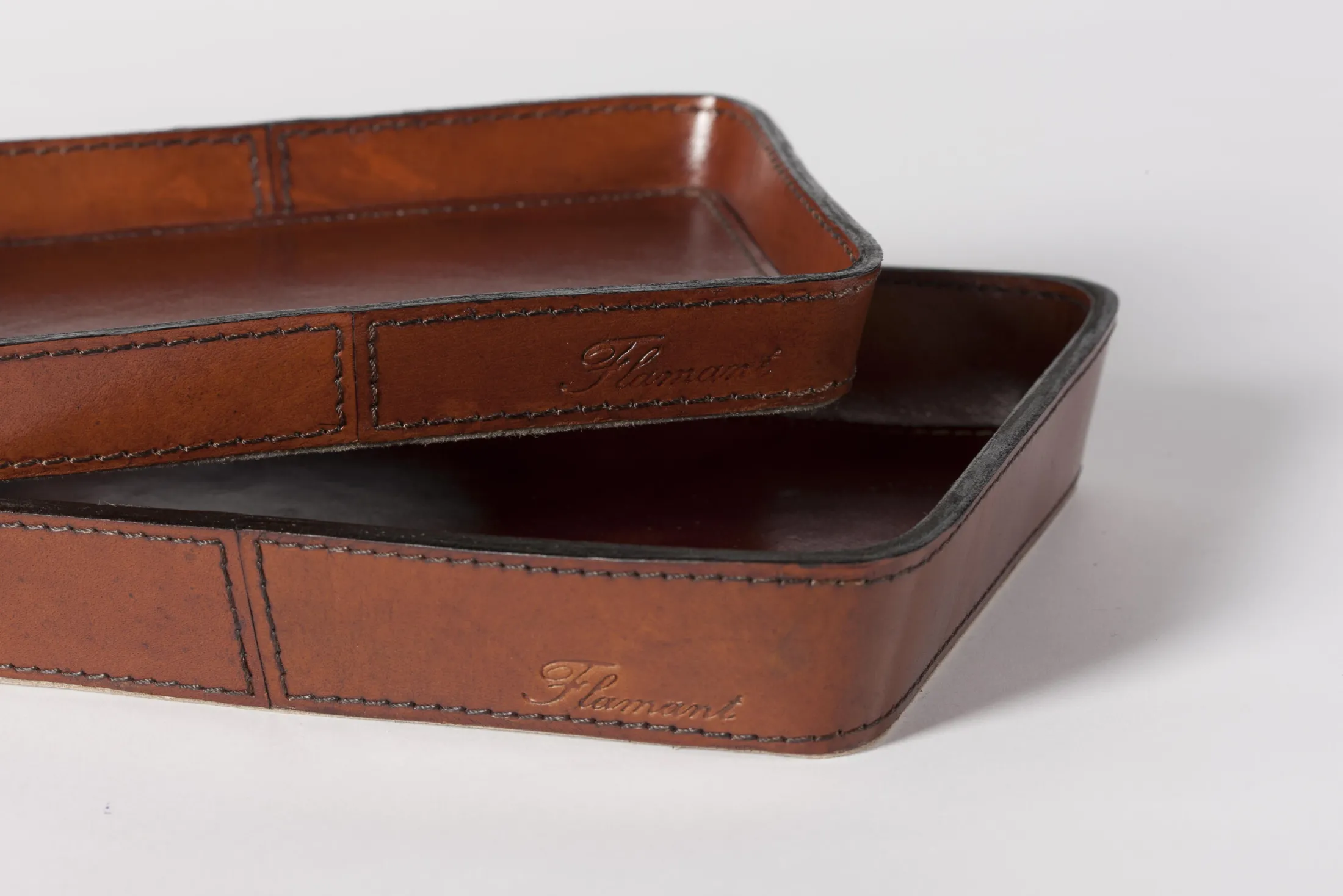 Clearance Flamant Manhattan, Dienblad, Bruin Leer, L