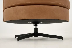 Clearance Flamant Marchetti, Fauteuil, Leer Cognoac, Draaibaar